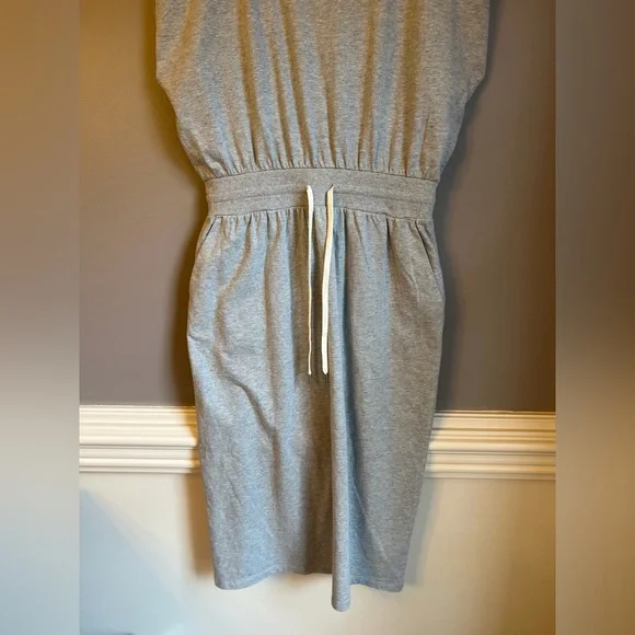 Calia extended‎ shoulder drawstring midi dress with logo patch large - Picture 4 of 8